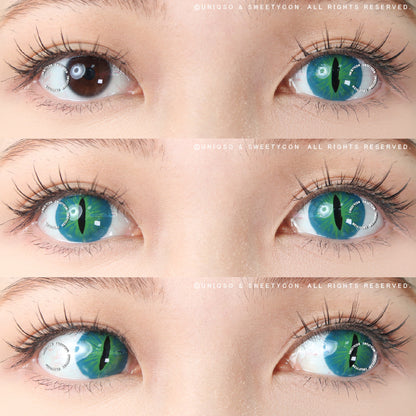 Sweety Crazy Dark Green Demon Eye / Cat Eye (New)