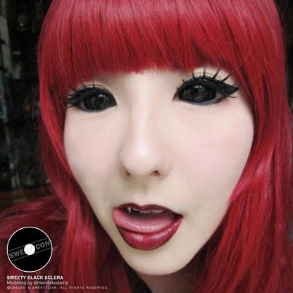 Sweety Black Sclera Lens Sabretooth/Blackout/Black