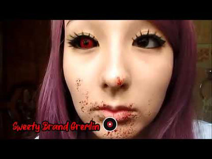 Sweety Red Black Sclera Lens Tokyo Ghoul - Red Ghoul/Gremlin