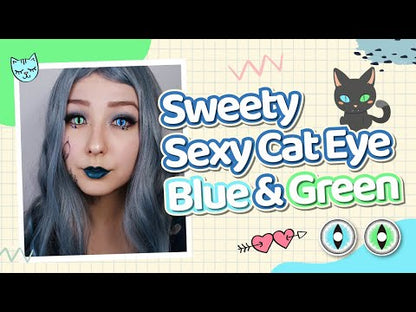 Sweety Crazy Lens - Sexy Cat Eye Green